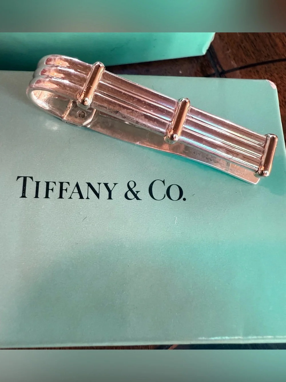 Tiffany & Co vintage sterling silver and gold unisex money clip